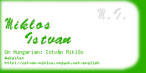 miklos istvan business card