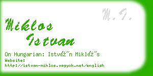 miklos istvan business card